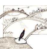 The black crow goes on a trip / کلاغ سیاه به سفر می رود / Babak Saberi / Shabnam Chaichian / Kinderbuch persisch / Iran / Tuti Books