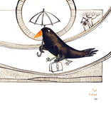 The black crow goes on a trip / کلاغ سیاه به سفر می رود / Babak Saberi / Shabnam Chaichian / Kinderbuch persisch / Iran / Tuti Books