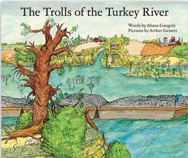 The Trolls of the Turkey River / Bilderbuch Englisch / Ahana Ganguly & Arthur Geisert / Illustration von Arthur Geisert