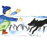 Kleiner schwarzer Hund in der Nacht / Kinderbuch Deutsch / Rose und Rebecka Lagercrantz